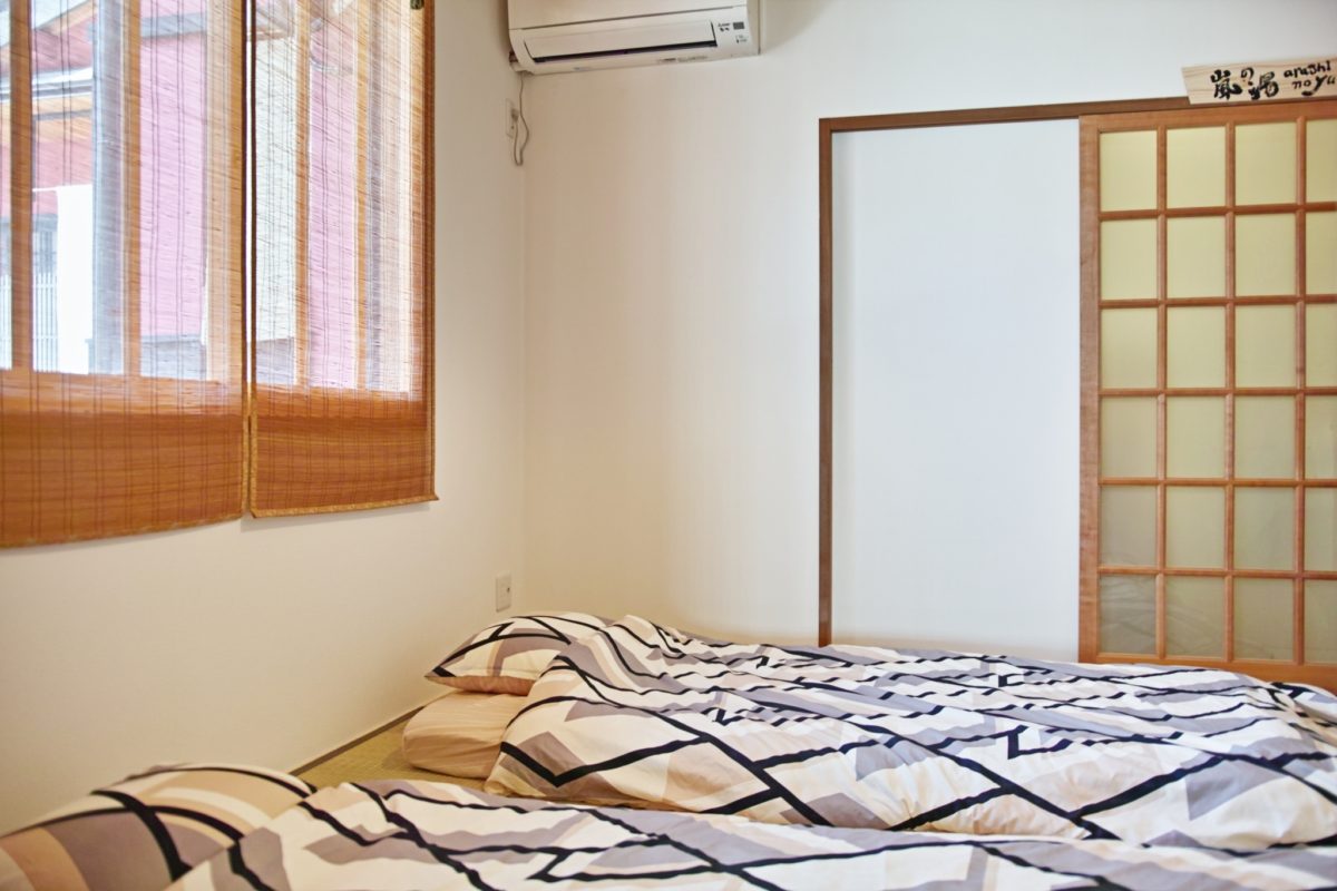 The futon bedroom in Saikyoinn Beni