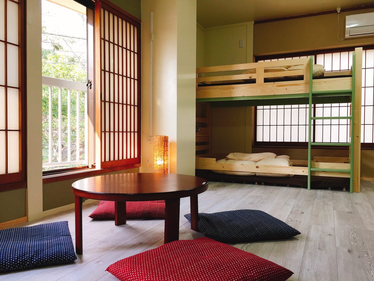 One of the very cosy shared rooms in Kiyomizudera House